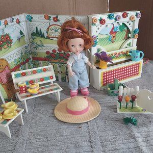 Mary Engelbreit Doll 1997  Rosie's Garden Play Set ME INK 5" Vtg